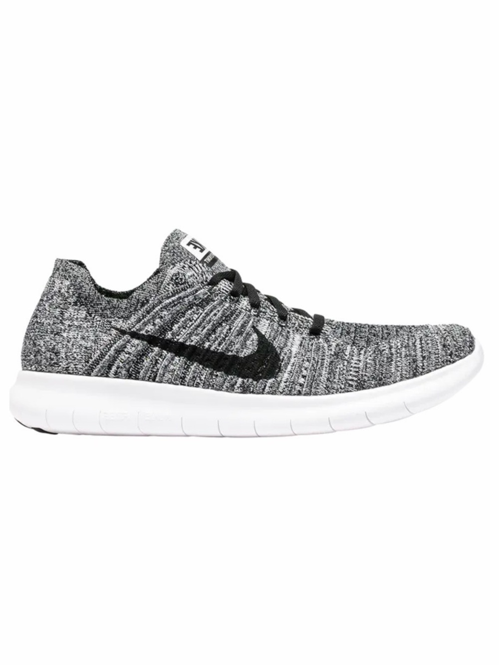 Nike Women's Black and Gray Knit Training Sneakers